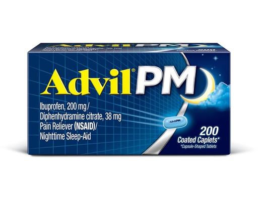 PM 200mg Pain Reliever Caplets, 200 ct Advil