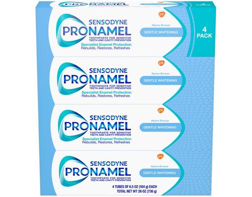 Pronamel Toothpaste, Gentle Whitening, 6.5 oz (4-pk) Sensodyne