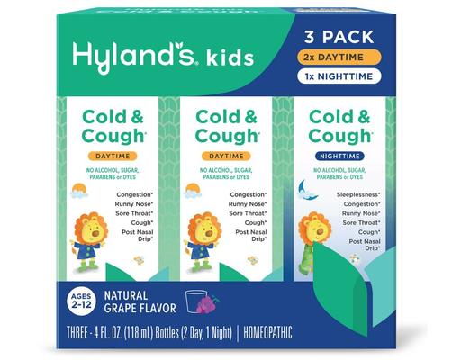 Kids Cold & Cough Day & Night, Grape Flavor 4 fl. oz, 3pk Hyland's