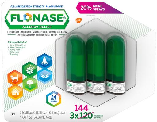 Allergy Relief Nose Spray, 0.62 fl oz (3-pk) Flonase