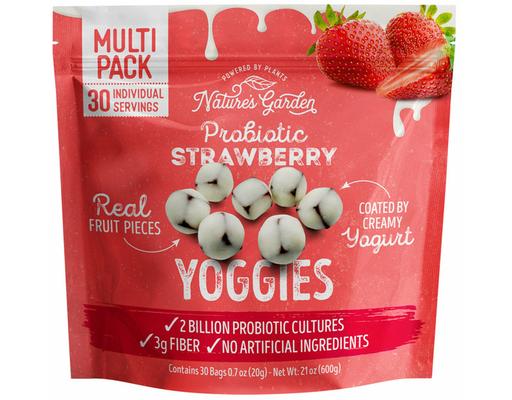Probiotic Strawberry Yoggies, 0.7 oz. 30 pack Natures Garden