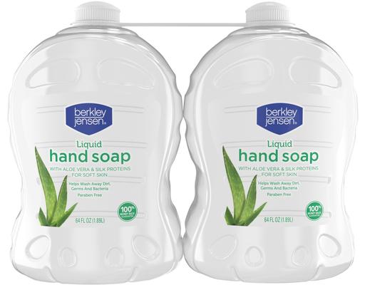 Liquid Hand Soap with Aloe Vera, 64 fl oz (2-pk) Berkley Jensen