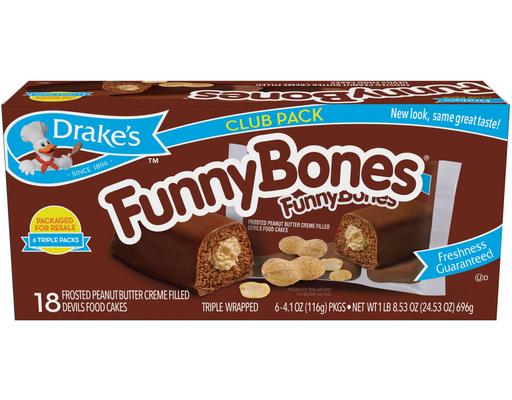Funny Bones, 3 ct (6-pk) Drake's