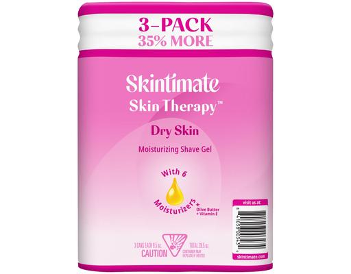 Skin Therapy Dry Skin Moisturizing Shave Gel, 9.5 oz (3-pk) Skintimate