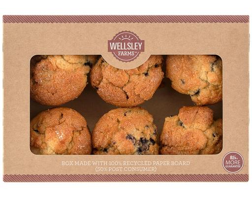 Muffins, Blueberry, 6 ct Wellsley Farms