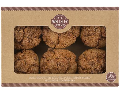 Muffins, Coffee Cake Cinnamon, 6 ct Wellsley Farms