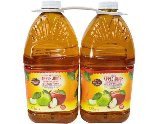 100% Apple Juice, 96 fl oz (2-pk) Wellsley Farms