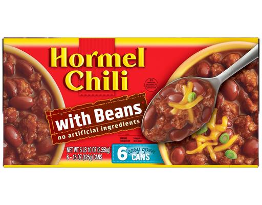 Chili Cans, With Beans, 15 oz (6-pk) Hormel