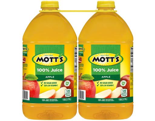 100% Apple Juice, 1 Gallon (2-pk) Mott's