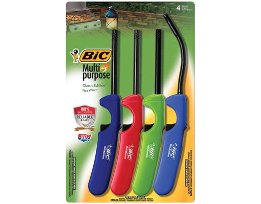 Multi-Purpose Classic Edition Flex Wand Lighters, 4 ct BIC