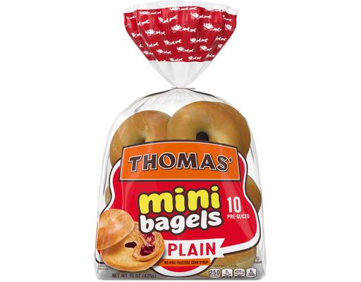 Pre-sliced Mini Bagels, 10 ct Thomas'
