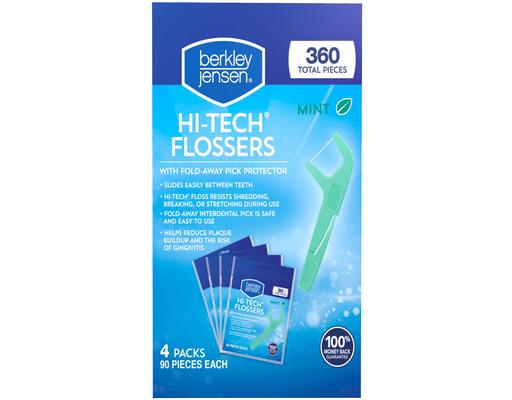 Hi-Tech Flossers Floss, Mint, 360 total Berkley Jensen