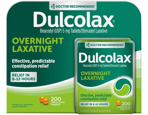 Overnight Laxative Tablets, 200 ct Dulcolax