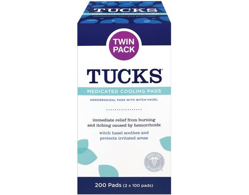 Medicated Cooling Pads, 100 ct (2-pk) Tucks