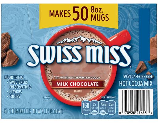Milk Chocolate Flavor Hot Cocoa Mix-pkets, 1.38 oz (50-pk) Swiss Miss
