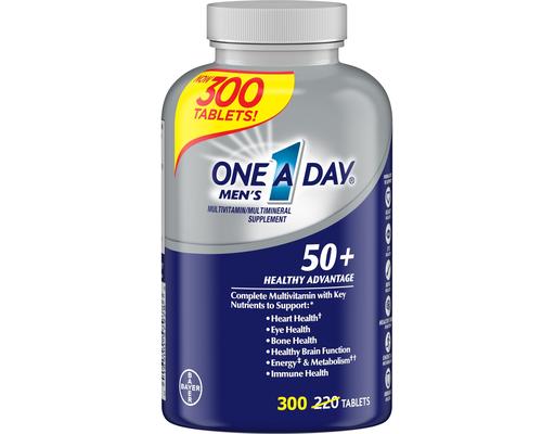 50+ Men's Multivitamin Tablets, 300 ct One A Day