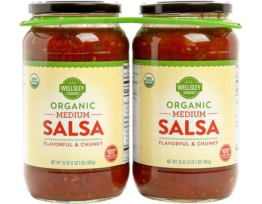 Organic Medium Salsa, 35 oz (2-pk) Wellsley Farms