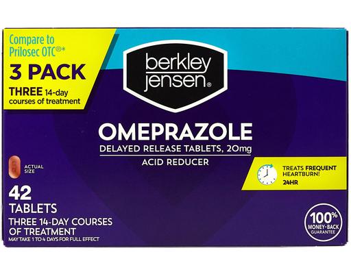 20mg Omeprazole Acid Reducer Tablets, 42 ct Berkley Jensen