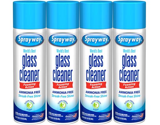 Glass Cleaner, Clean Fresh, 19 oz (4-pk) Sprayway