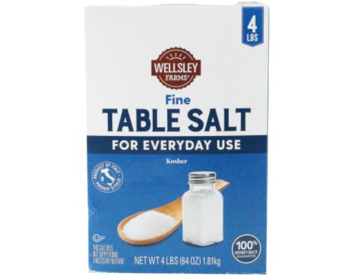 Fine Table Salt, 64 oz Wellsley Farms