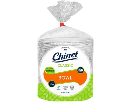 Classic Bowls, White, 16 oz (150-ct) Chinet