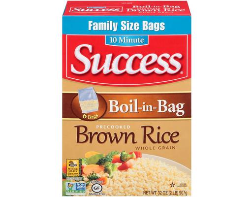 Boil-in-Bag Precooked Whole Grain Brown Rice, 5.3 oz (6-pk) Success
