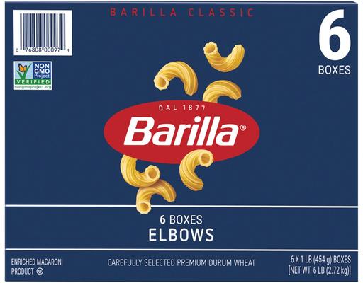 Pasta, Elbows, 16 oz (6-pk) Barilla