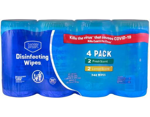 Disinfecting Wipes, Variety Pack, 85 ct (4-pk) Berkley Jensen