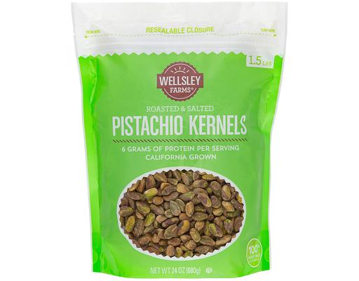 Roasted & Salted Pistachio Kernels, 24 oz Wellsley Farms