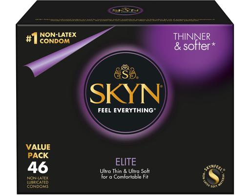 Elite Non-Latex Lubricated Condoms, 46 ct SKYN