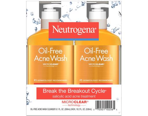 Oil-Free Acne Wash, 9.1 fl oz (2-pk) Neutrogena