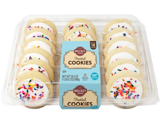 Vanilla Frosted Cookies, Vanilla, 18 ct Wellsley Farms