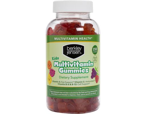 Kids Multivitamin Gummies, Mixed Fruit, 250 ct Berkley Jensen