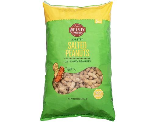 Roasted Salted Peanuts, 80 oz Wellsley Farms