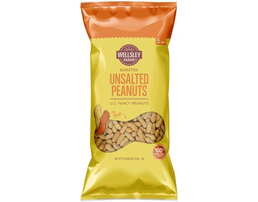Roasted Unsalted Peanuts, 80 oz Wellsley Farms