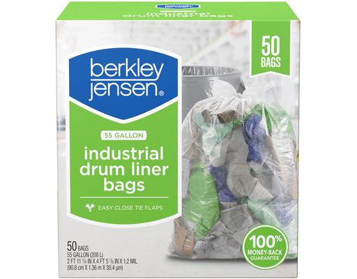 55 Gallon Industrial Dum Liner Bags, 50 ct Berkley Jensen