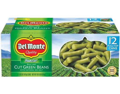Cut Green Beans, 14.5 oz (12-pk) Del Monte