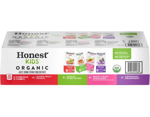 Organic Juice Boxes, Variety Pack, 6 fl oz (40-pk) Honest Kids