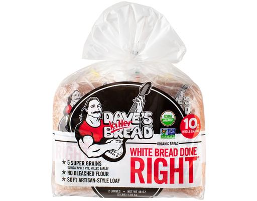 Organic White Bread Done Right, 24 oz (2-pk) Dave's Killer Bread