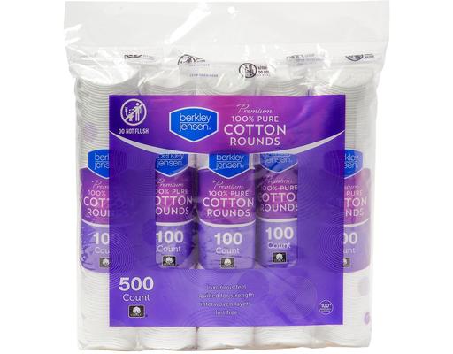 Cotton Rounds, 100 ct (5-pk) Berkley Jensen