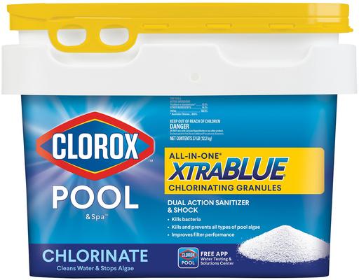 Pool & Spa All-in-One XtraBlue Chlorinating Granules, 27 Pound Clorox