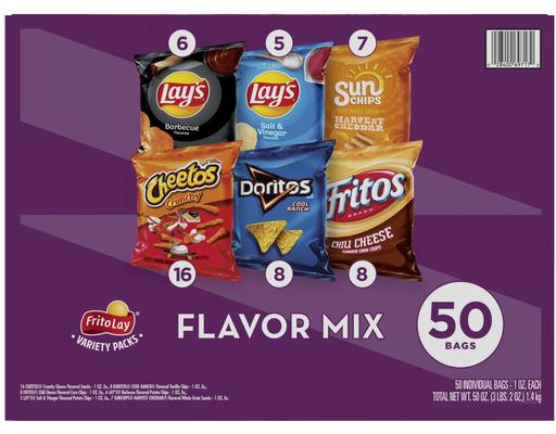 Snack Mix, Flavor, Variety Pack Chips, 1 oz (50-pk) Frito-Lay