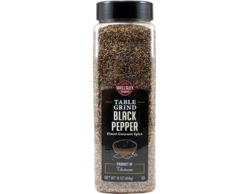 Table Grind Black Pepper, 16 oz Wellsley Farms