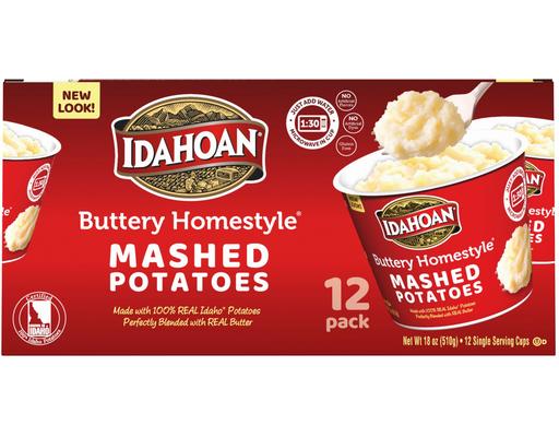 Buttery Homestyle Mashed Potatoes Cups, 1.5 oz (12-pk) Idahoan