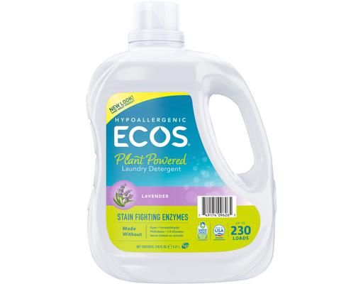 Hypoallergenic Plant Powered Laundry Detergent Fluid, Lavender, 210 fl oz Ecos