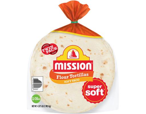 Flour Tortillas, Soft Taco, 20 ct (2-pk) Mission