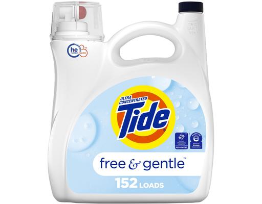 Ultra Concentrated Liquid Laundry Detergent, Free & Gentle, 170 fl oz Tide