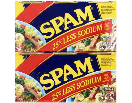 Spam, 25 % Less Sodium, 12 oz (6-pk) SPAM