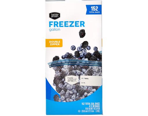 Double Zipper Bags, Gallon Freezer, 152 ct Berkley Jensen
