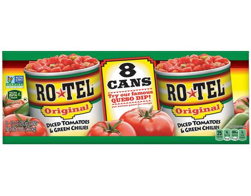 Original Diced Tomatoes & Green Chilies, 10 oz (8-pk) Rotel